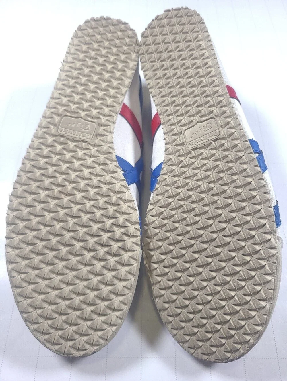 Onitsuka Tiger Mexico 66 Slip On Mens 10.5 White Blue Red Tricolor Sneakers